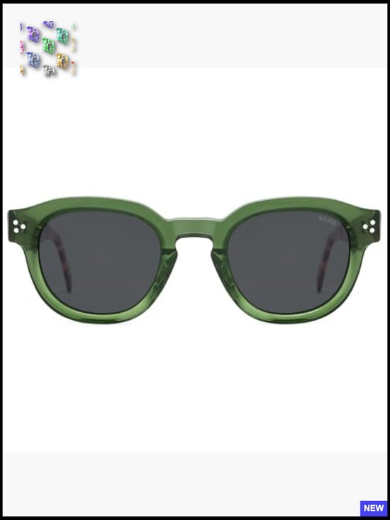 Retro Round Polarized Sunglasses UV Protection Vintage Acetate Frame Unisex main image 4